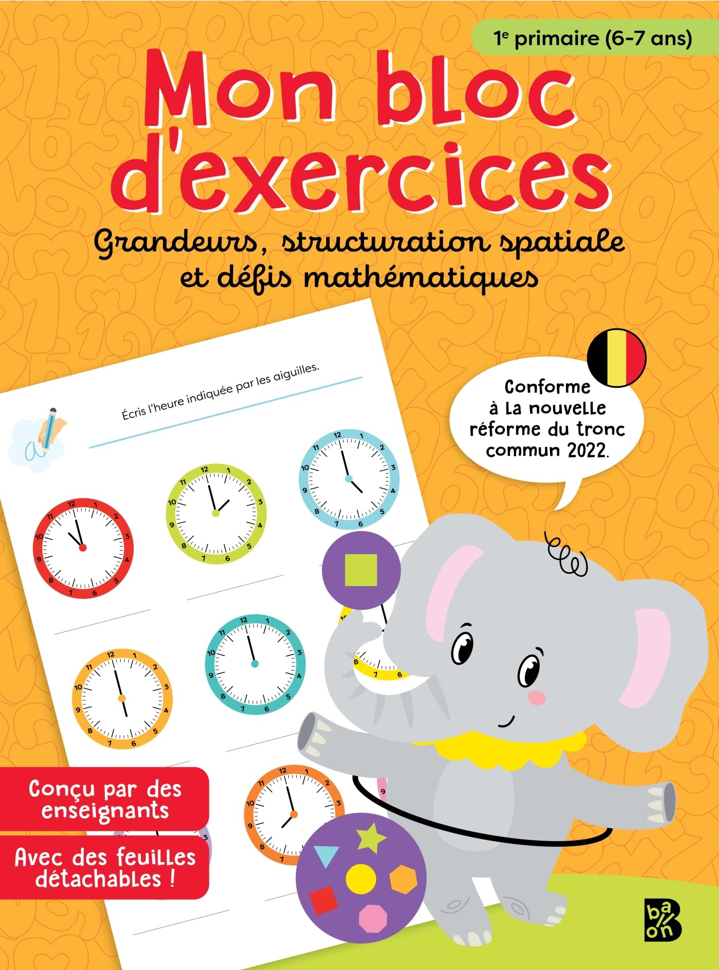 Mon bloc de maths 1ère primaire: grandeurs, structuration spatiale et défis mathématiques (Bloc d'exercices, 1) Tiptoi & Games