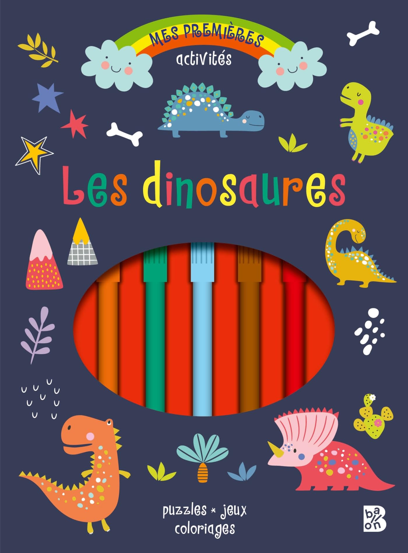 Bloc d'activités avec feutres: Les dinosaures book