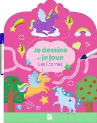 Je dessine et je joue (wipe & clean): Les licornes: Avec 1 feutre effaçable (Je dessine et je joue, 1) Tiptoi & Games