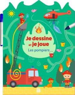 Les pompiers : je dessine et je joue book
