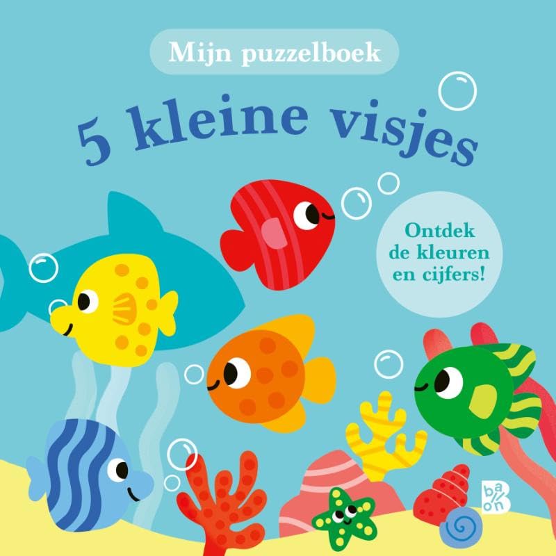 5 kleine visjes (kartonboek met puzzelstukken aan koord) book