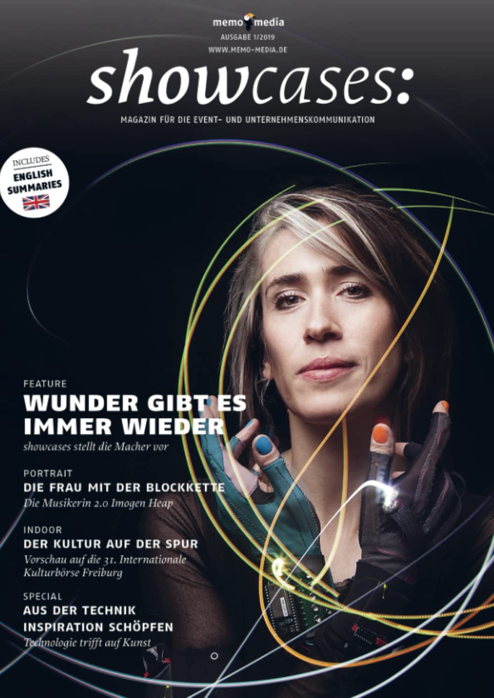 showcases 2019-01 | Fokus Technik: Das memo-media Fachmagazin für die Event- & Unternehmenskommunikation Film, Art & Culture