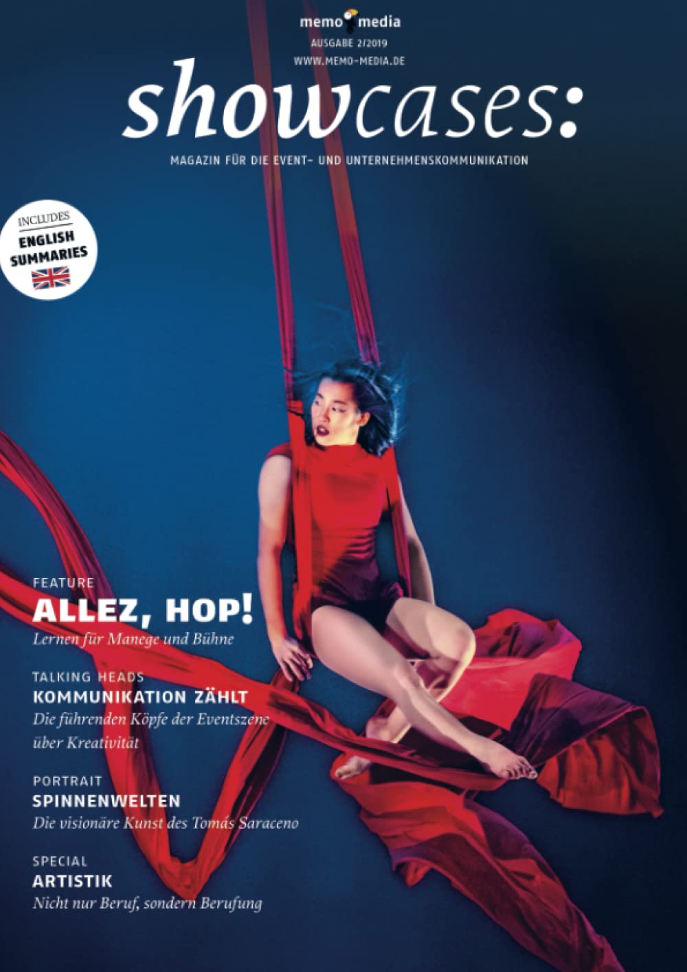 showcases 2019-02 | Fokus Artistik: Das memo-media Fachmagazin für die Event- & Unternehmenskommunikation Film, Art & Culture