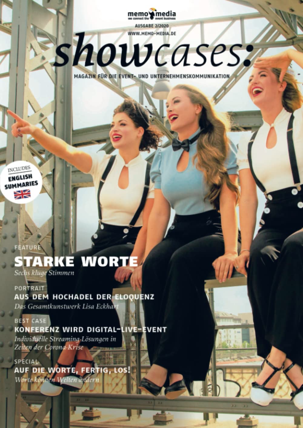 showcases 2020-02 | Fokus Starke Worte: Das memo-media Fachmagazin für die Event- & Unternehmenskommunikation Film, Art & Culture