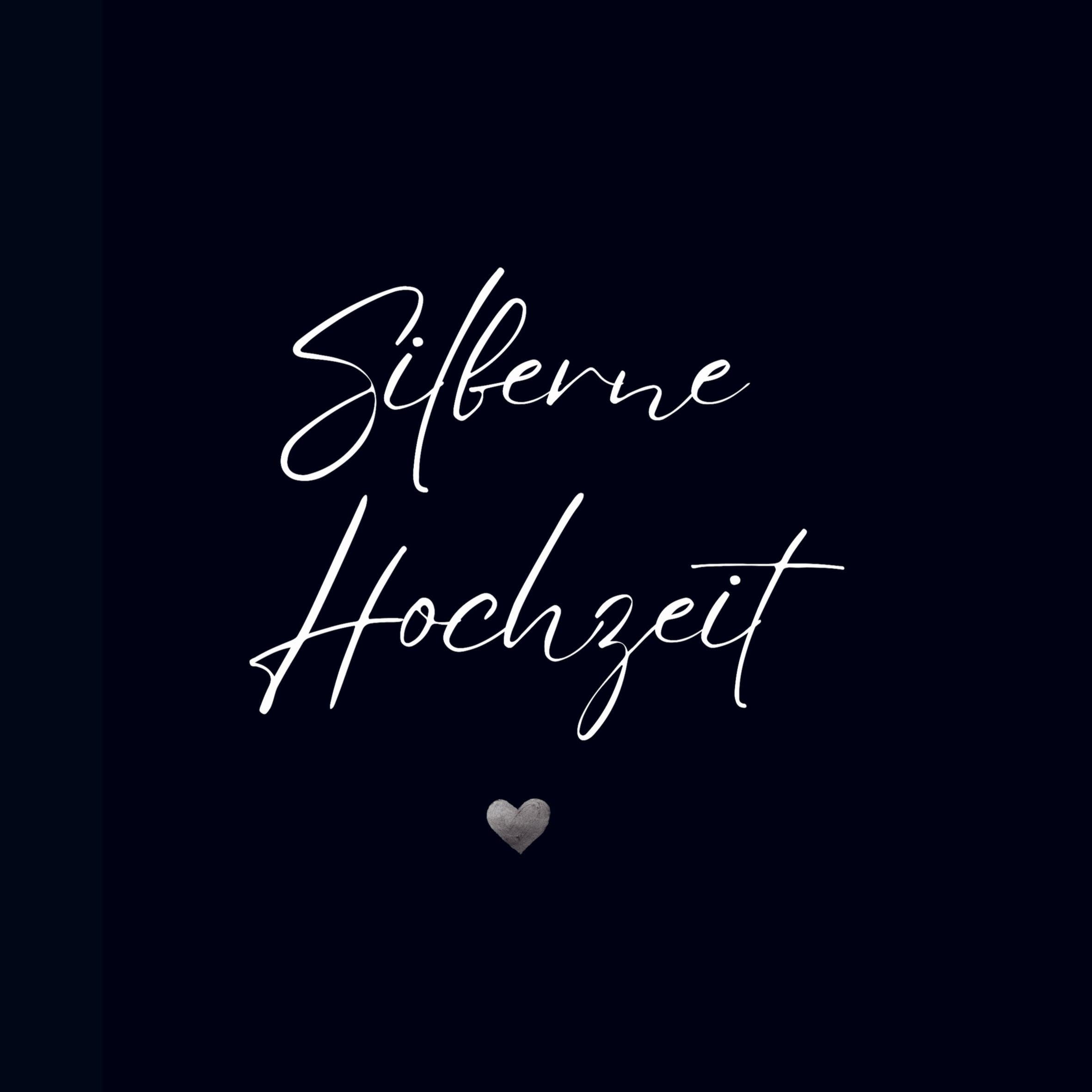Gästebuch "Silberhochzeit"- Premium Gästebuch Blanko: Das edle und neutrale Ausfüllbuch für Erinnerungen, Fotos & Glückwünsche. Das Gästebuch zur Silbernen Hochzeit- Meine Gäste. Black Edition. Memories