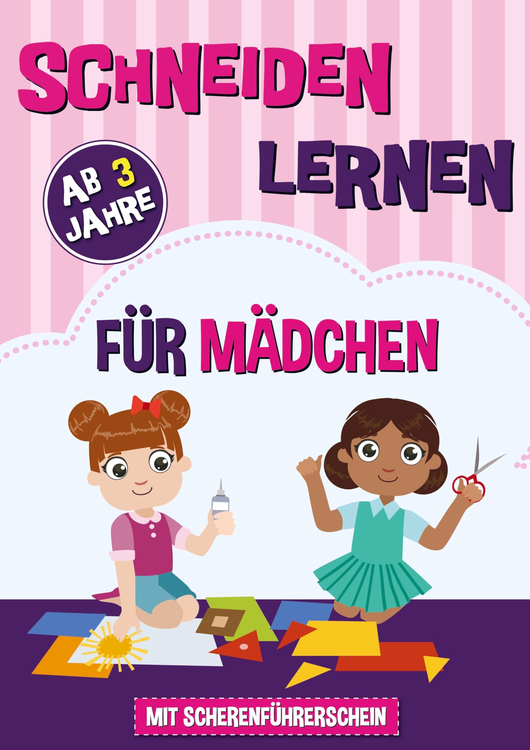 Schneiden Lernen ab 3 Jahre für Mädchen: Übungsheft mit Schneideübungen zur Verbesserung der Konzentration und Feinmotorik - Lernen mit Spaß für Kinder Children's books