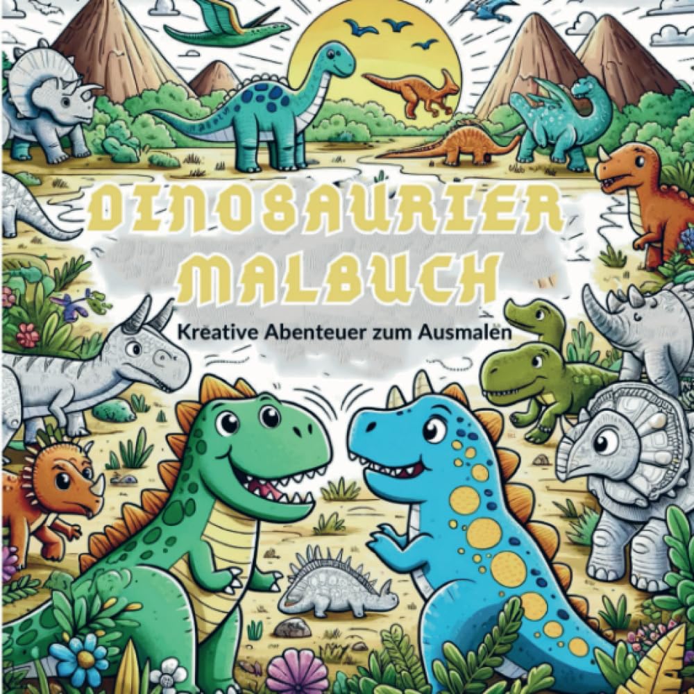 Dinosaurier Malbuch für Jungen: Urzeit-Abenteuer zum Ausmalen!: Erlebe mit 50 spannenden Dino-Motiven eine faszinierende Zeitreise. Perfekt, um die Fantasie junger Dino-Fans zu wecken! Religion & Esotericism