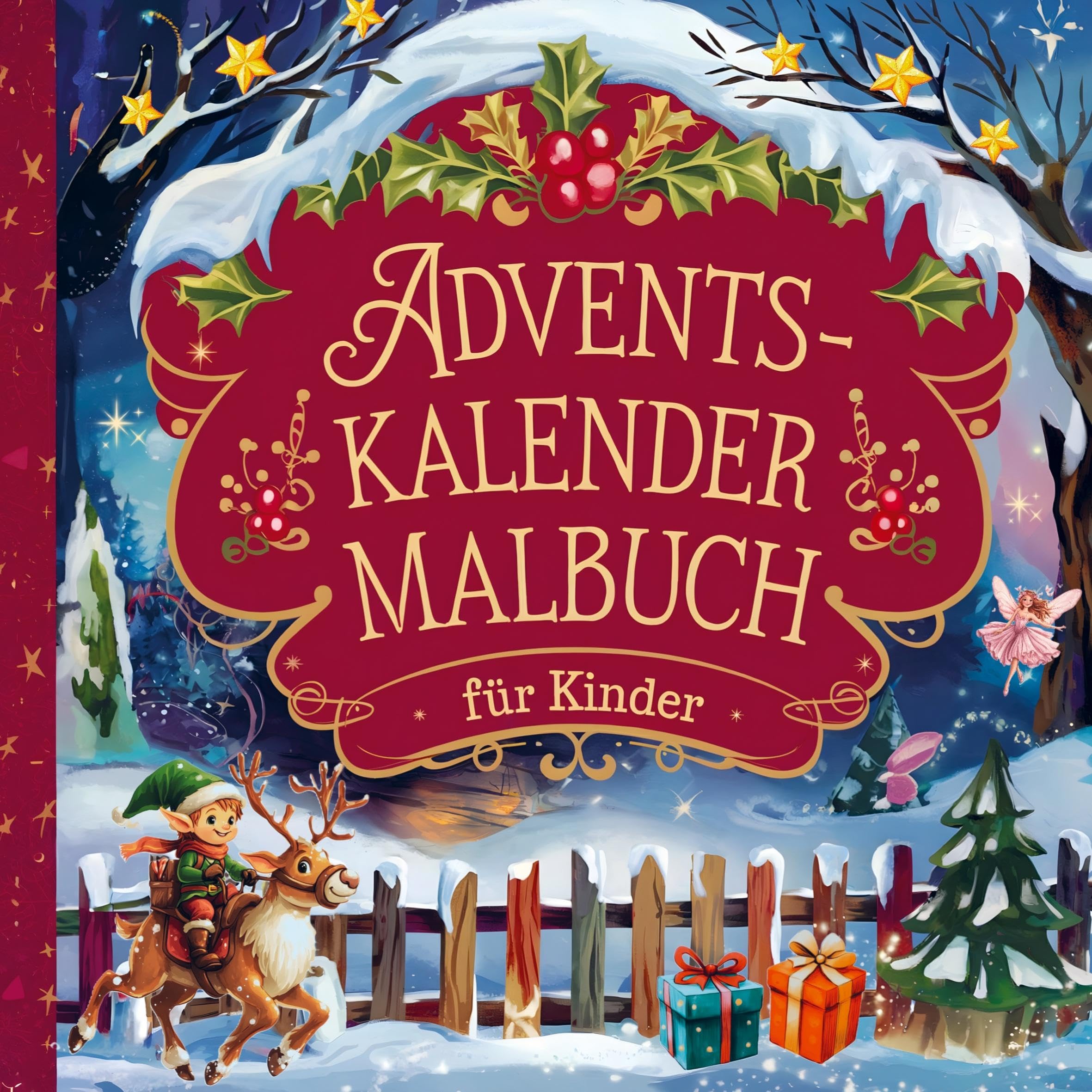 Adventskalender Malbuch für Kinder: 24 Türchen voller Weihnachtsfreude und Fantasie Children's books