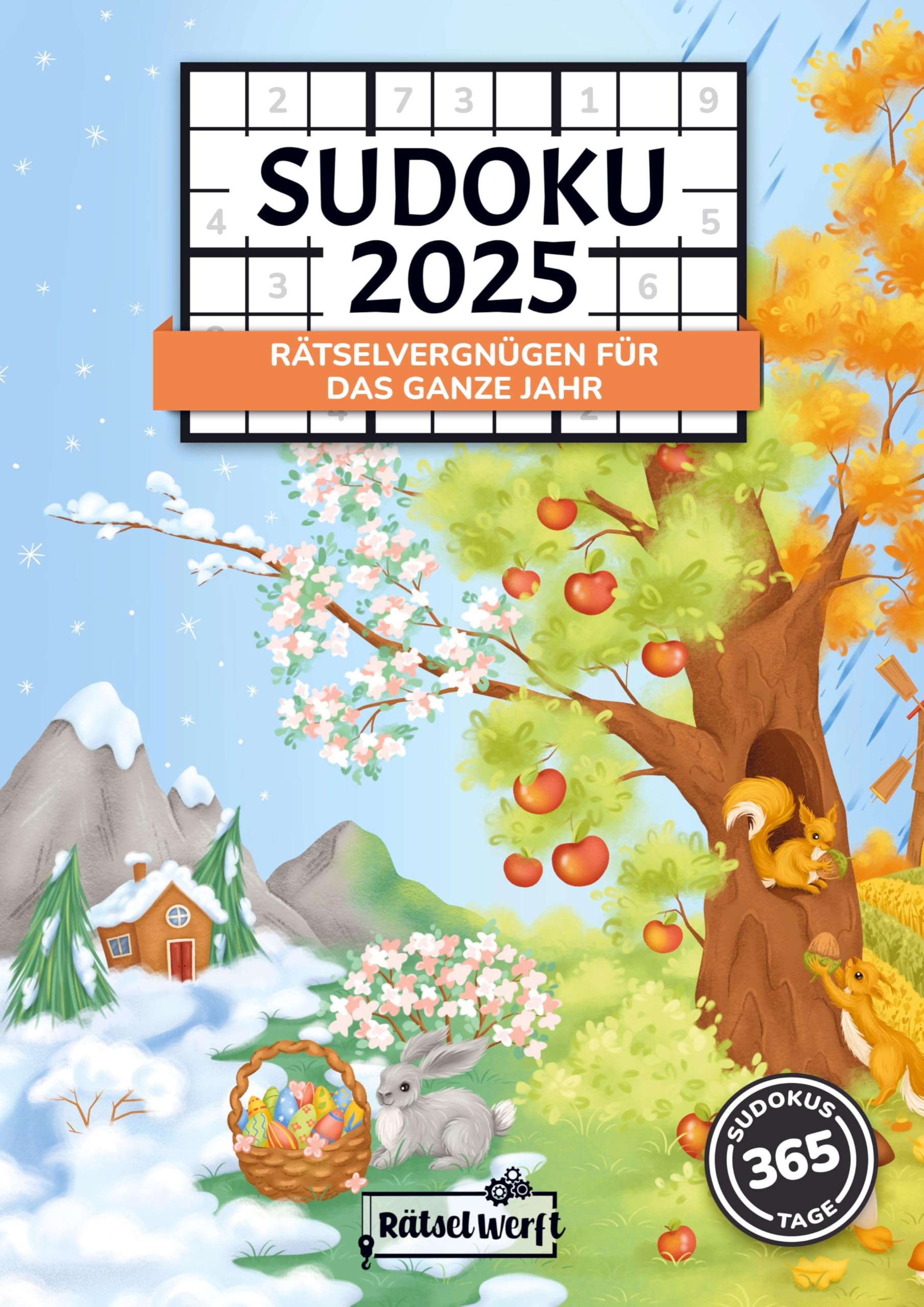 Sudoku 2025: Rätselvergnügen für das ganze Jahr mit 365 Sudokus von Leicht bis Schwer Leisure & Fun