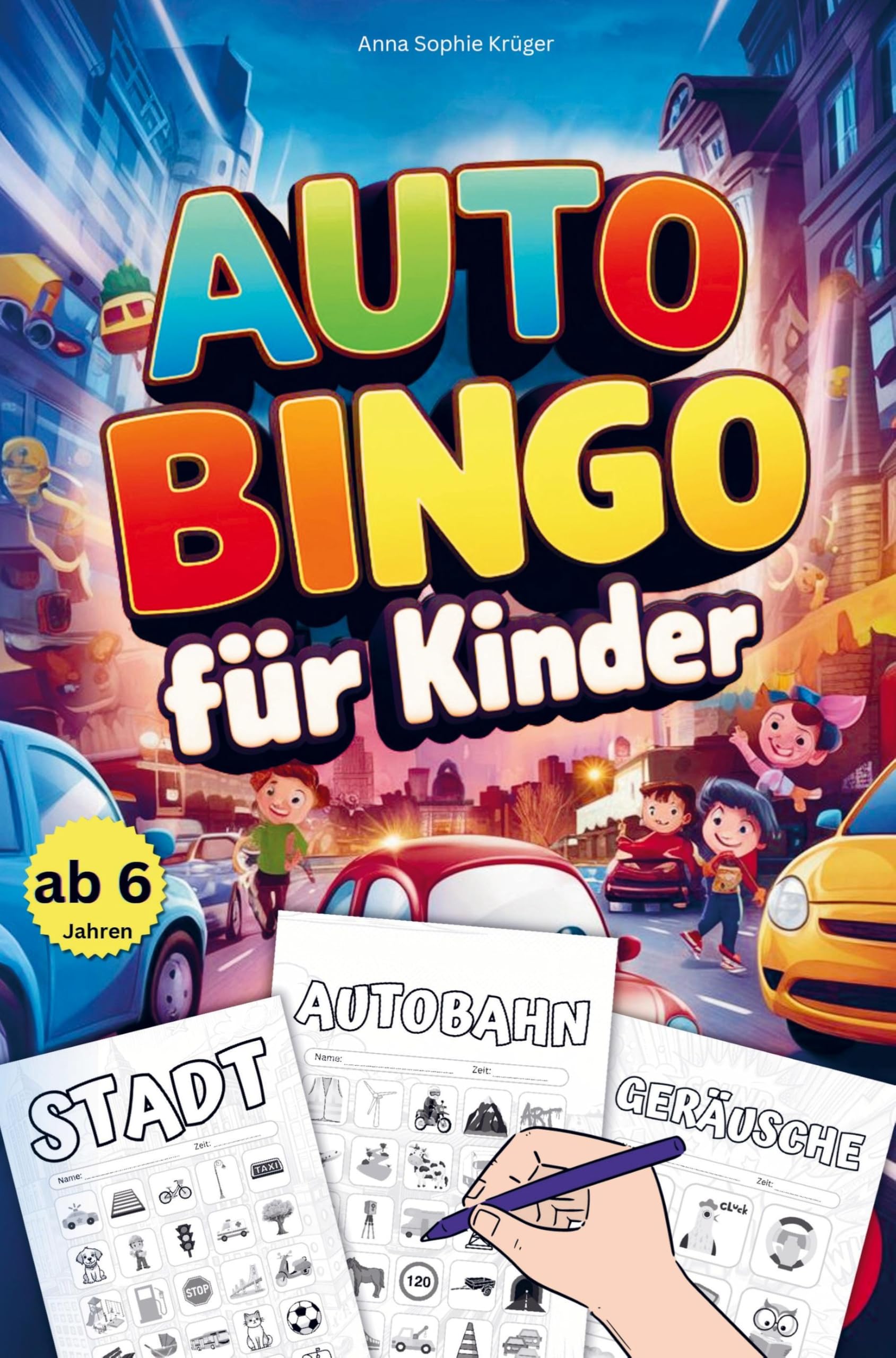 Auto Bingo für Kinder ab 6 Jahren: Spiel, Spaß & Spannende Beschäftigung auf Autofahrten & Reisen Manga