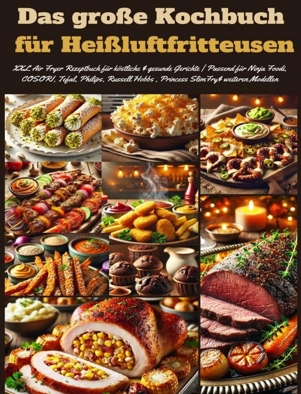 Das große Kochbuch für Heißluftfritteusen: XXL Air Fryer Rezeptbuch für köstliche & gesunde Gerichte | Passend für Ninja Foodi, COSORI, Tefal, Philips, Russell Hobbs , Princess SlimFry& weitere Leisure, Home & Garden
