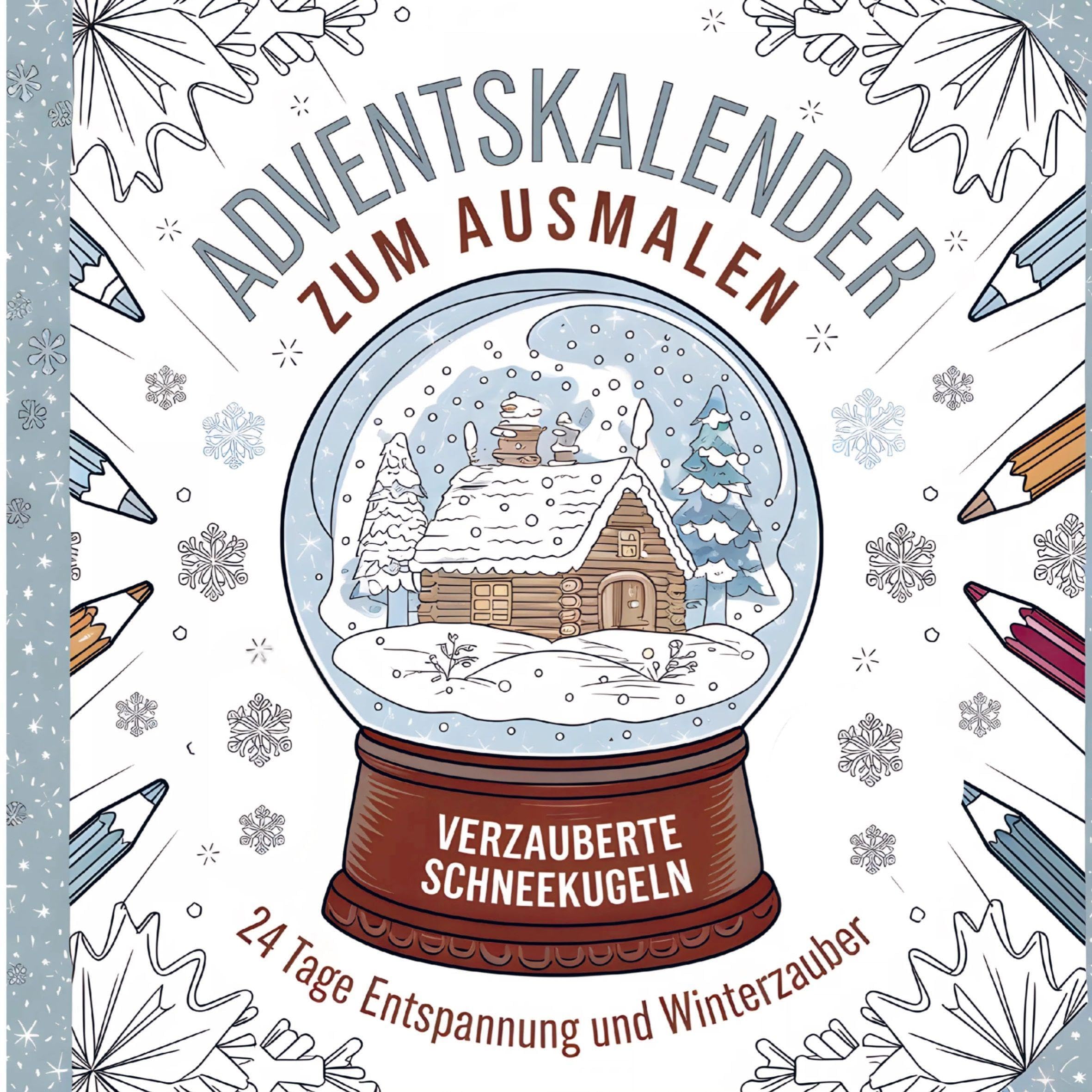 Adventskalender zum Ausmalen: Verzauberte Schneekugeln - 24 Tage Entspannung und Winterzauber Film, Art & Culture