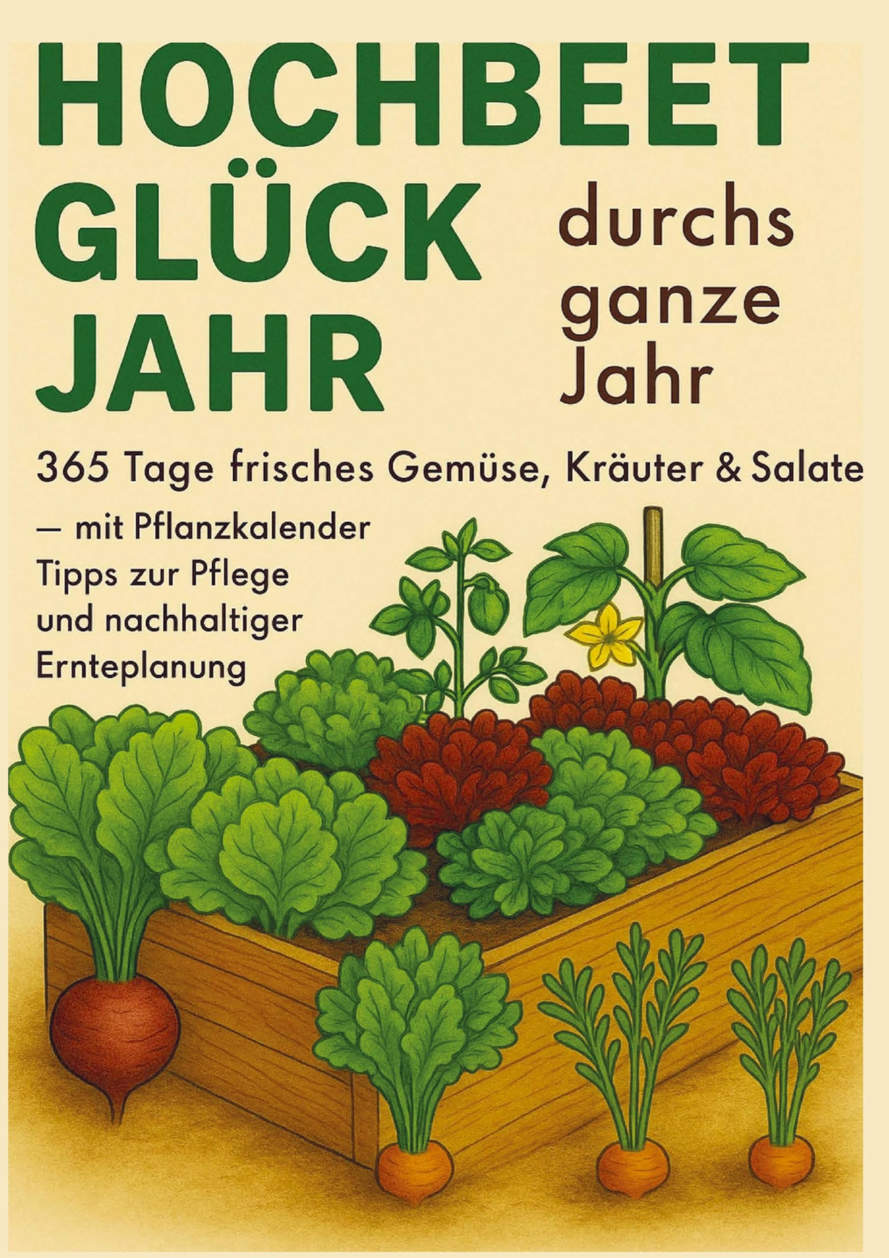 Hochbeet-Glück durchs ganze Jahr - 365 Tage frisches Gemüse, Kräuter & Salate - mit Pflanzkalender, Tipps zur Pflege und nachhaltiger Ernteplanung Garden & Plants
