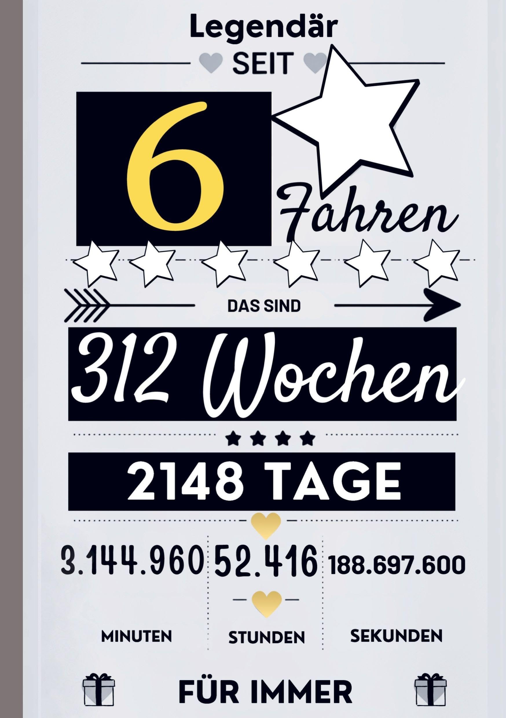 Notizbuch für Jungen 6 Jahre- Geburtstagsgeschenk für 6 jährige Jungen Humour & Satire