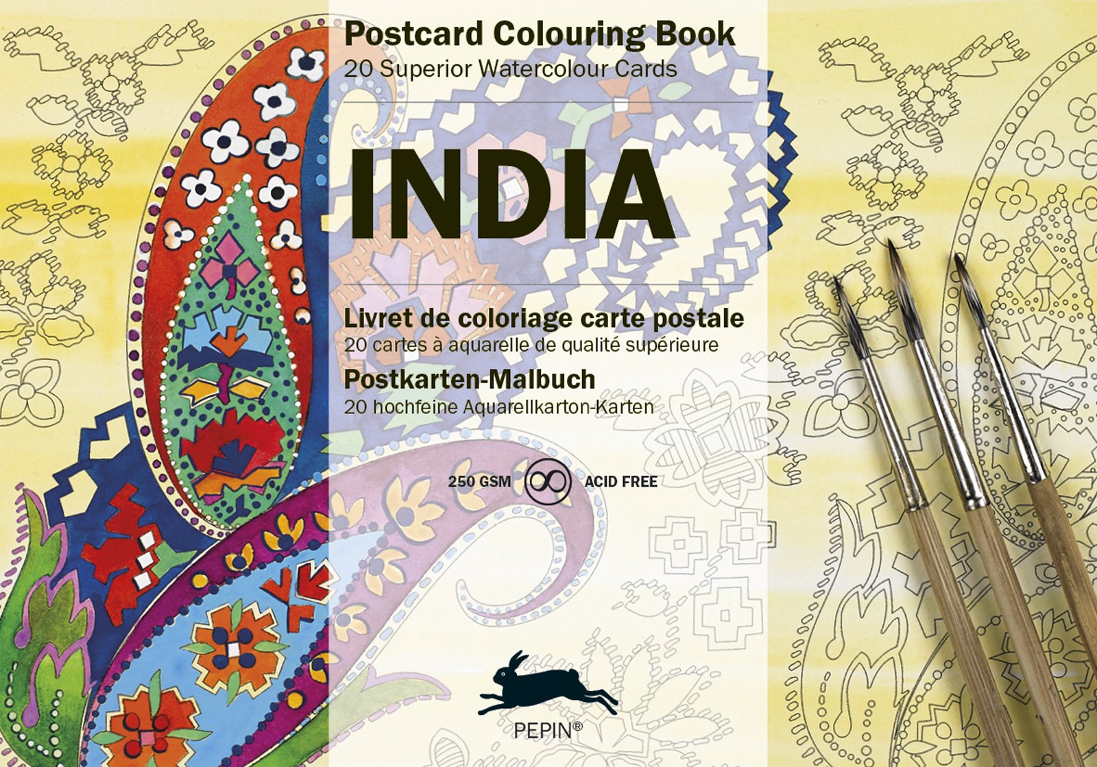 India: Postcard Colouring Book / Postkarten - Malbuch Film, Art & Culture