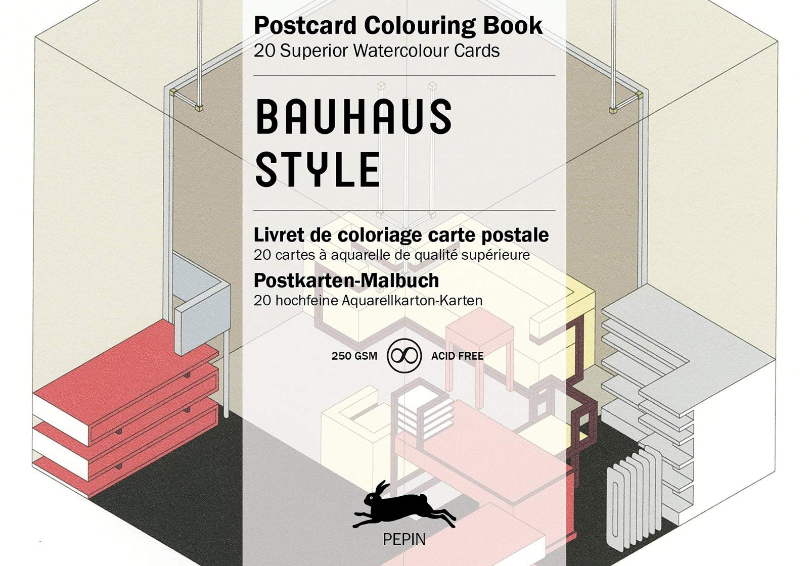 Bauhaus Style: Postcard Colouring Book / Postkarten - Malbuch Media & Communication