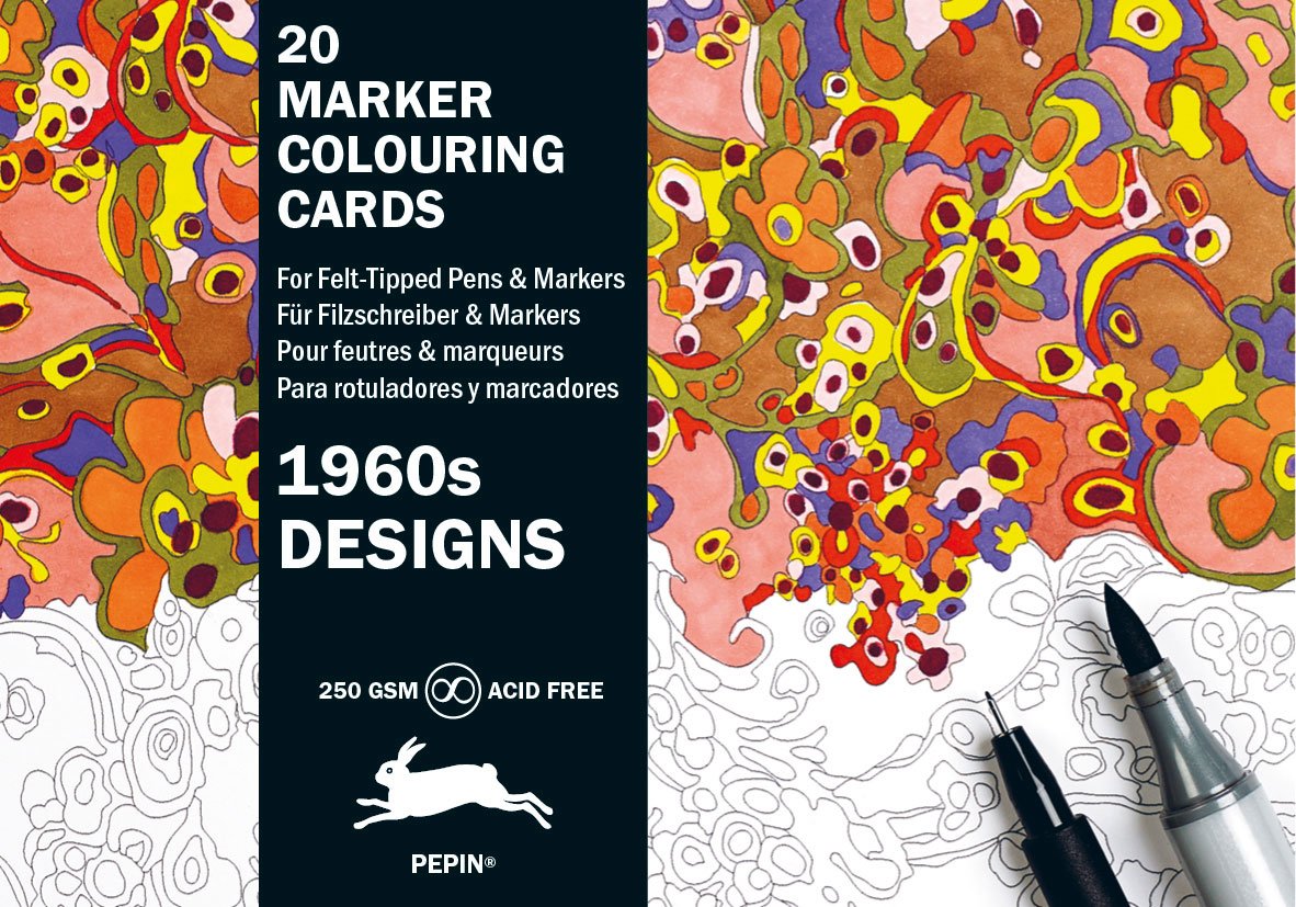 1960s Design: Marker Colouring Postcards Film, Art & Culture