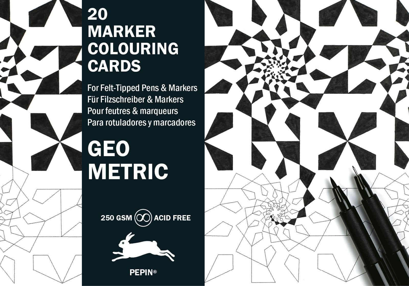 Geometric: Marker Colouring Postcards Film, Art & Culture