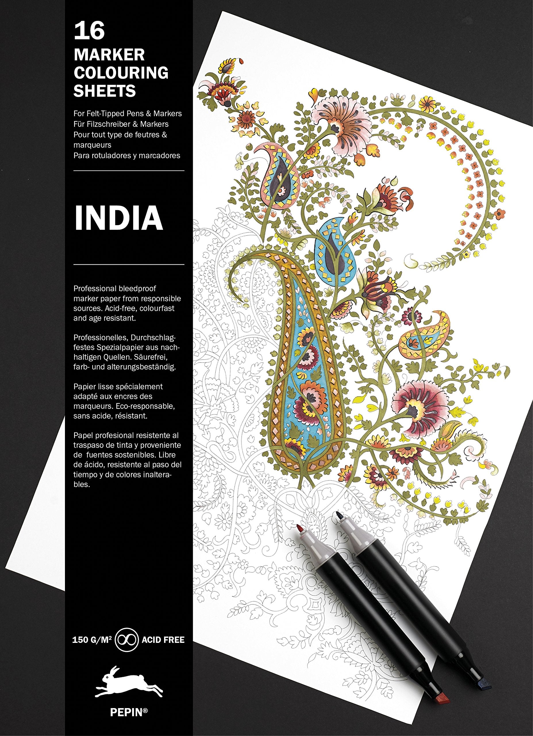 India: Marker Colouring Book Film, Art & Culture