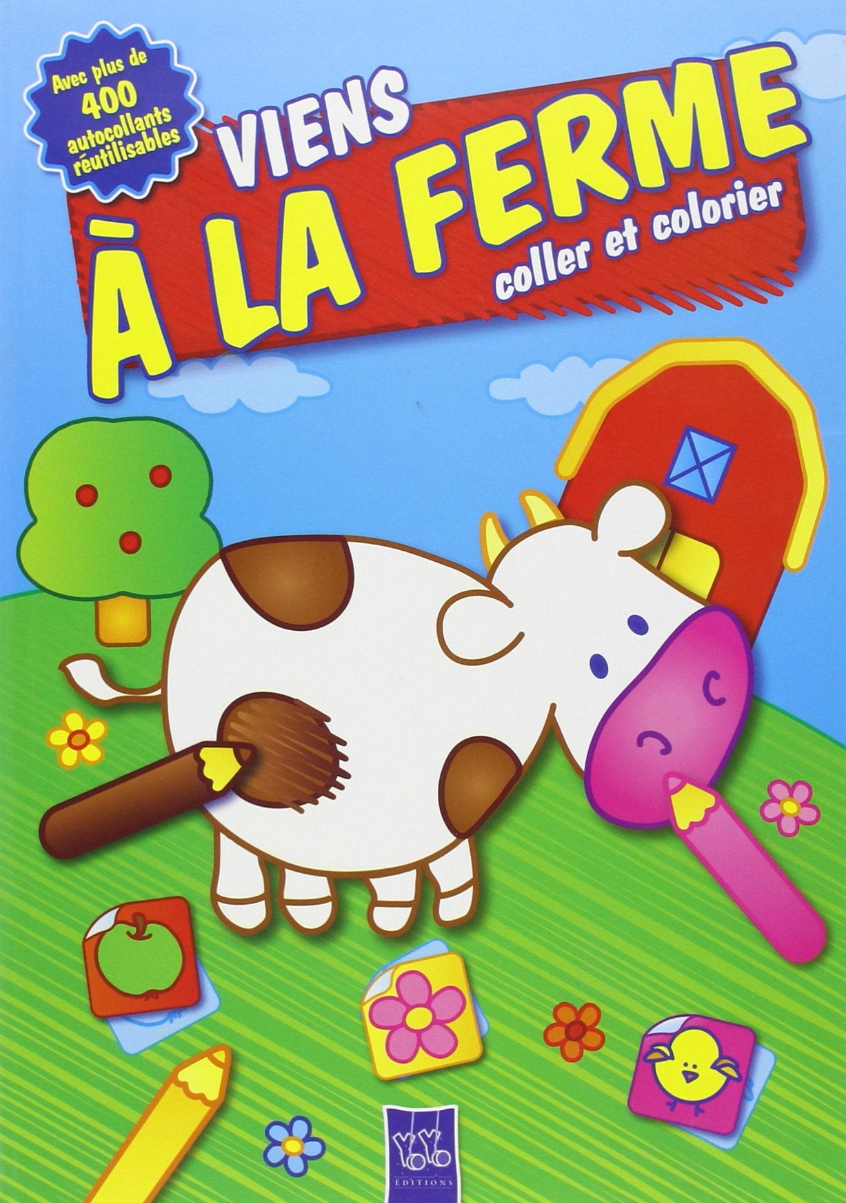 Viens à la ferme: collet et colorier book