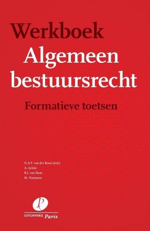 Werkboek algemeen bestuursrecht: Formatieve toetsen book