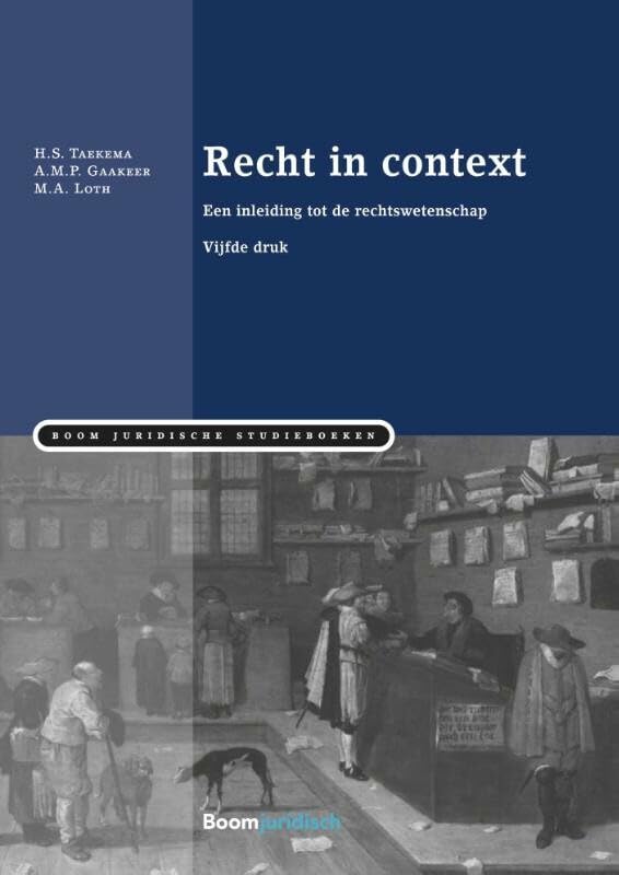Recht in context: een inleiding tot de rechtswetenschap book