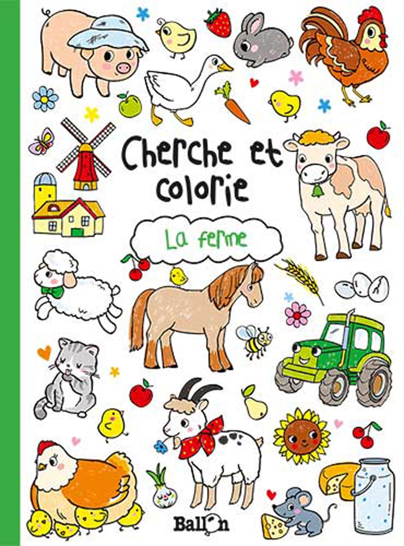 Cherche et colorie la ferme book