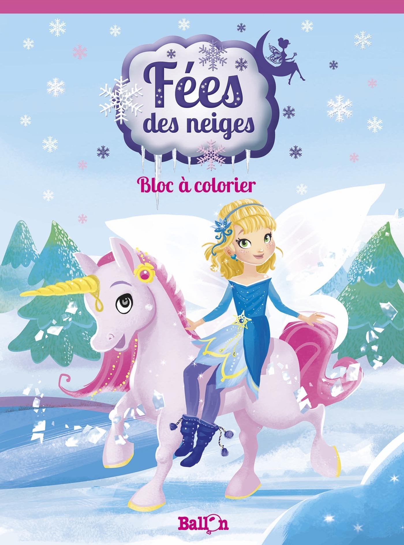 Bloc à colorier la fée des neiges book