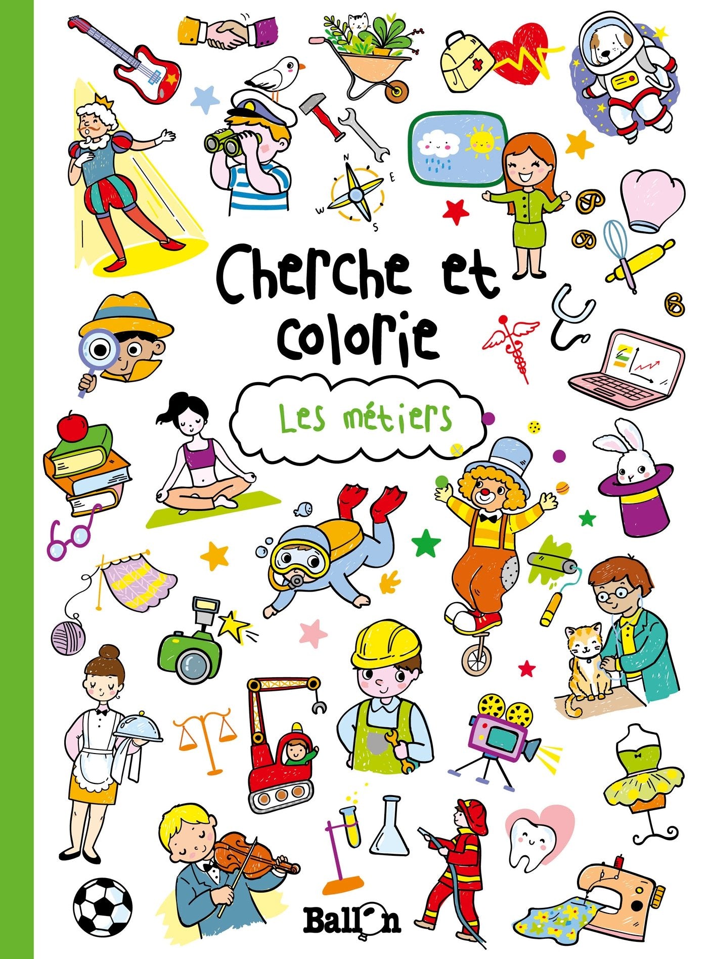 Cherche et colorie: Les métiers book
