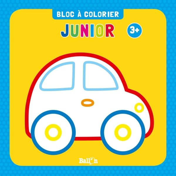 Bloc à colorier junior dès 3 ans (voiture) book