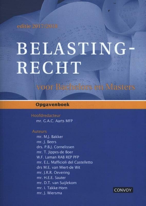 Belastingrecht Opgavenboek 2017/2018 book