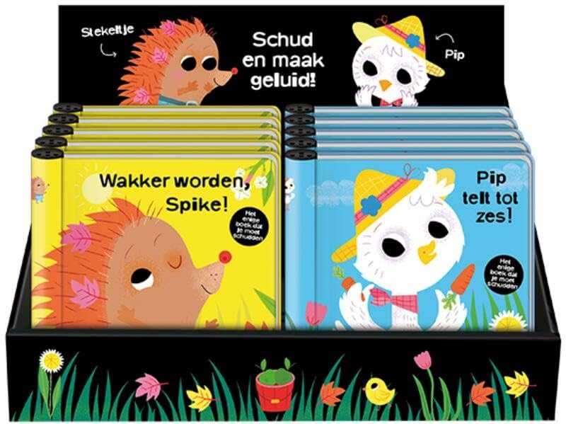 Display 2Tx5E Schudden maar: 5 x Pip telt tot zes! / 5 x Wakker worden Spike! Books