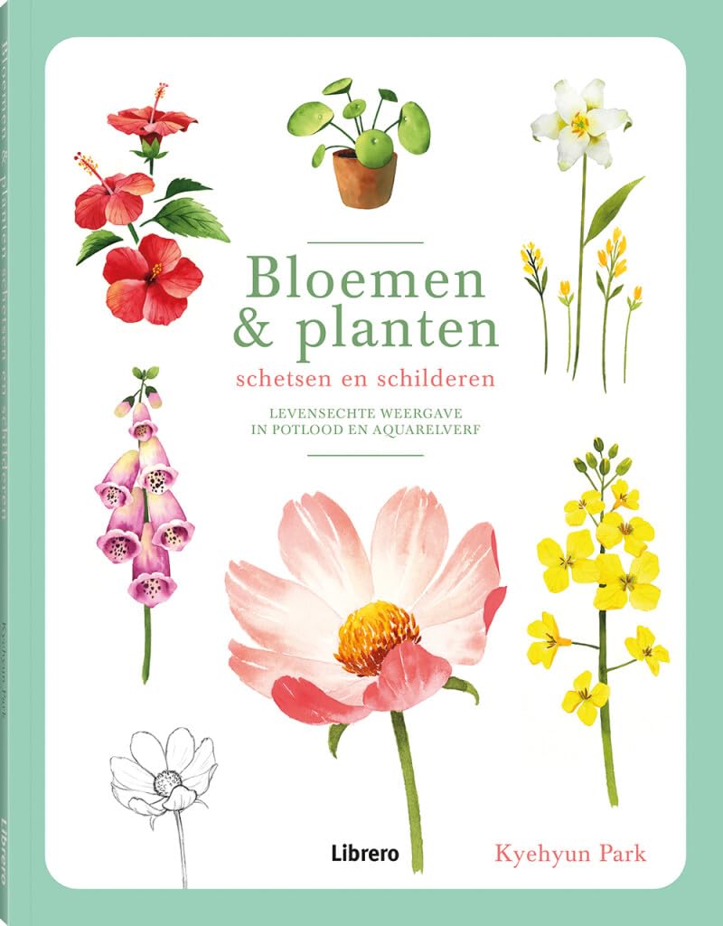 Bloemen & planten schetsen en schilderen: levensechte weergave in potlood en aquarelverf book