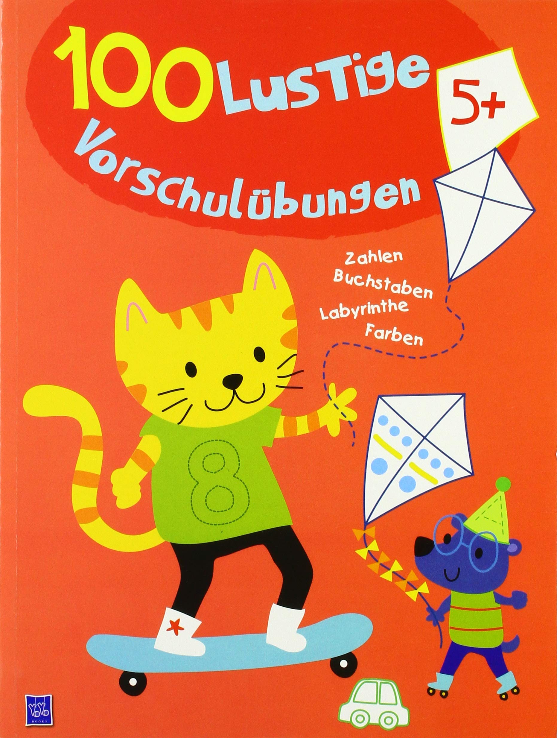 100 Lustige Vorschulübungen 5+: Zahlen, Buchstaben, Labyrinthe, Farben Novels & Short Stories