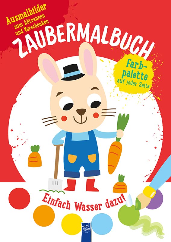 Zaubermalbuch - Hase (rot): Mit Pinsel und Farbpalette Tiptoi & Games