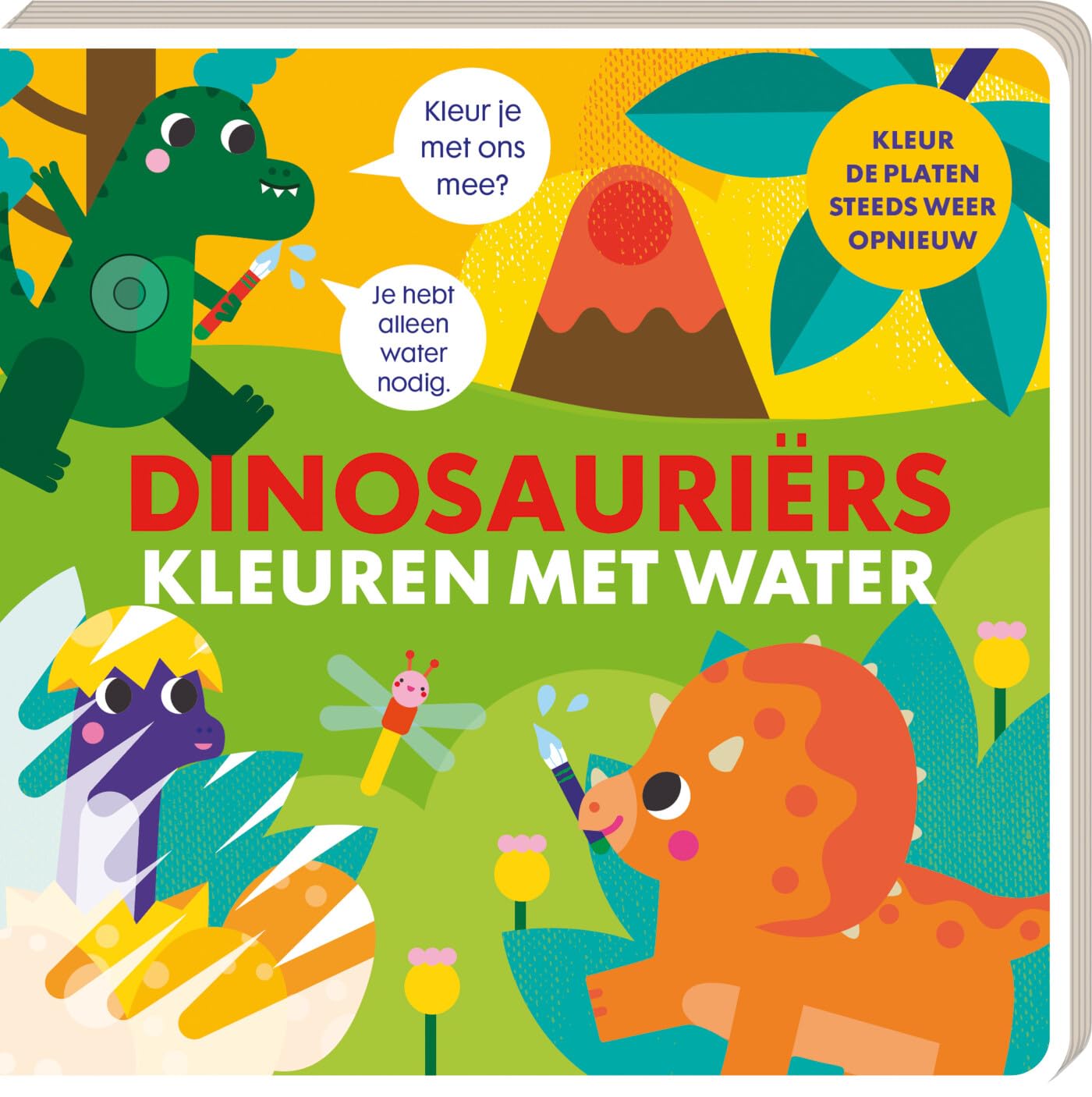 Kleuren met water Dinosauriërs: Kleur de platen steeds weer opnieuw book