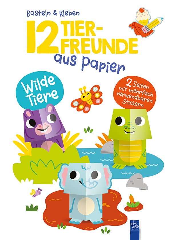 Product Image: 12 Tierfreunde aus Papier - Wilde Tiere