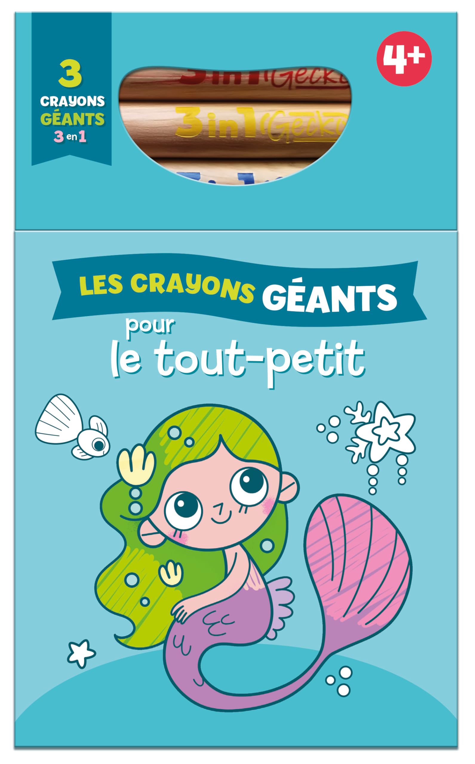 La sirène 4+ crayons géants magiques book