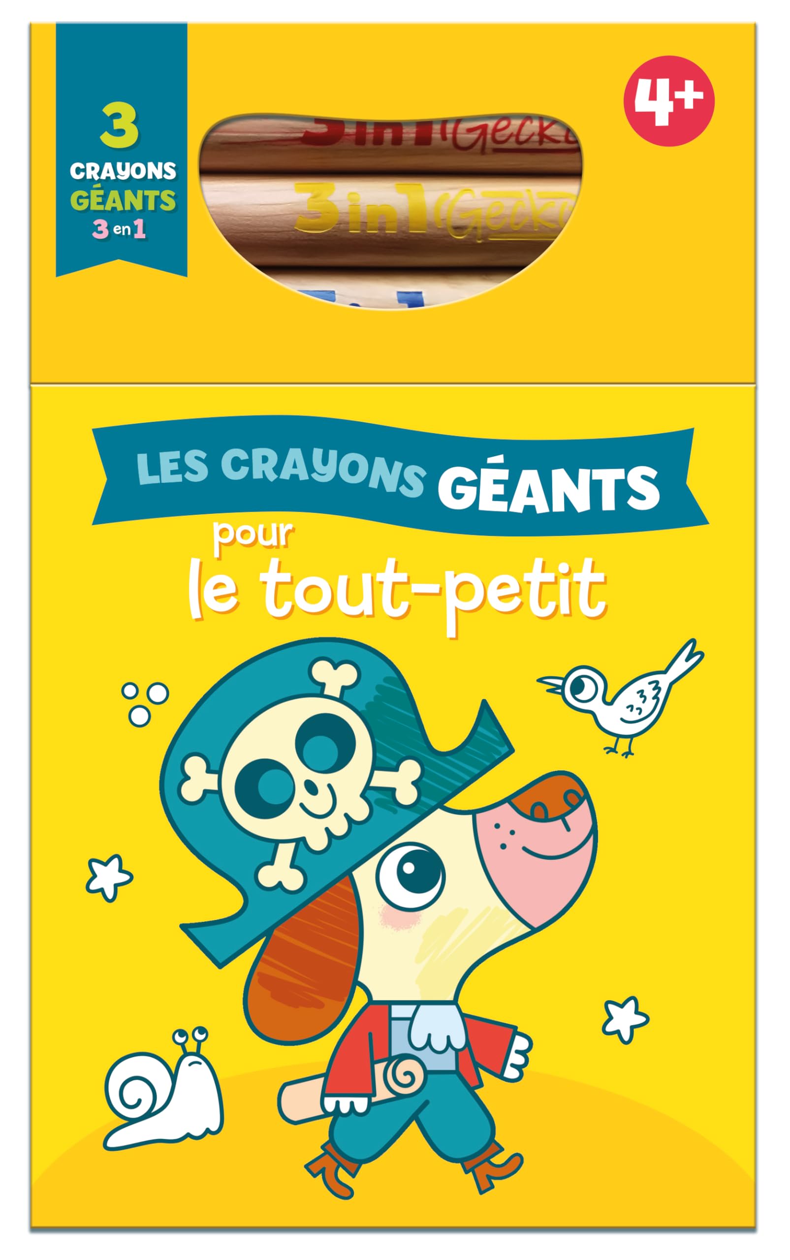 Le chien 4+ crayons géants magiques book