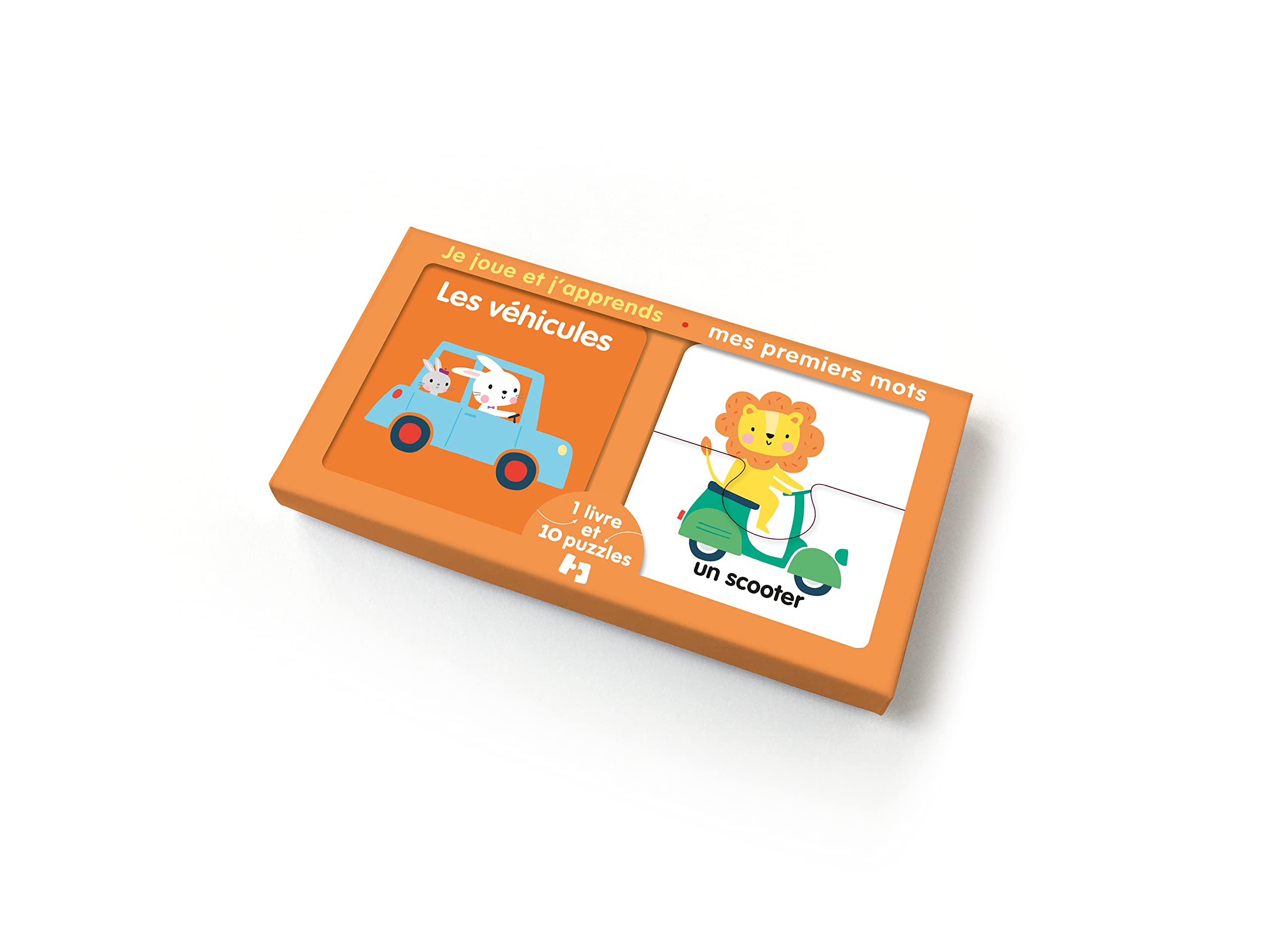 Les véhicules - Un scooter Je joue et j'apprends - Mes premiers mots: 1 livre et 10 puzzles book