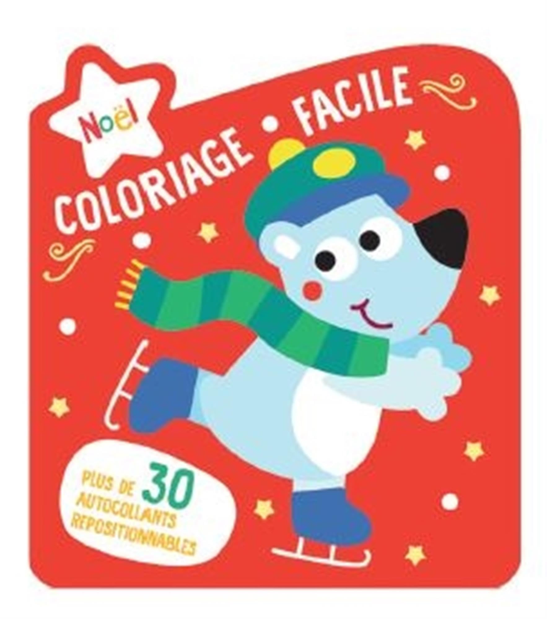 Coloriage facile: Noël (couverture ours en traîneau) Tiptoi & Games