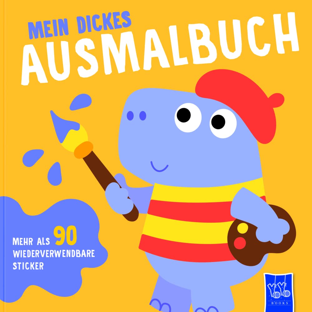 Mein dickes Ausmalbuch (Cover gelb - Nilpferd) (Easy color triband_yellow hippo) Children's books