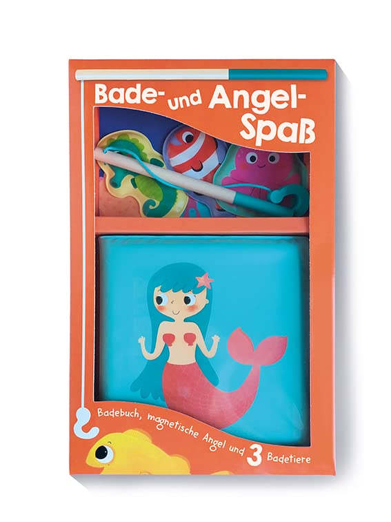 Bade- und Angelspaß (Orange Box - Cover Meerjungfrau): Einband mit Meerjungfrau Children's books