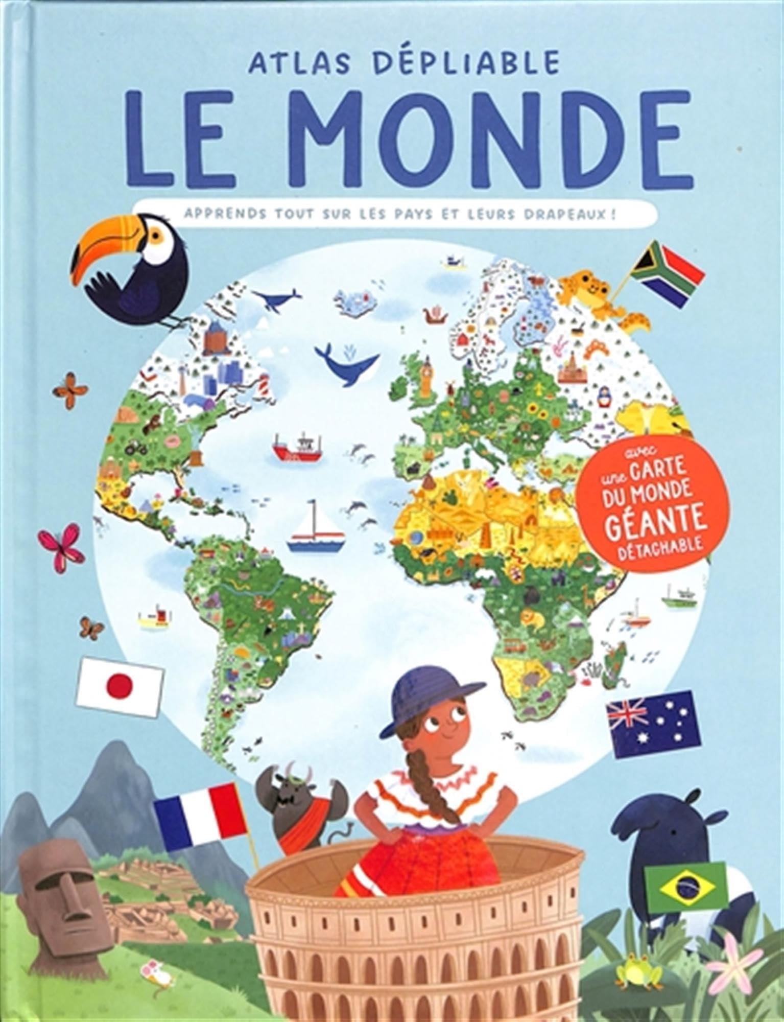 Le monde atlas dépliable book