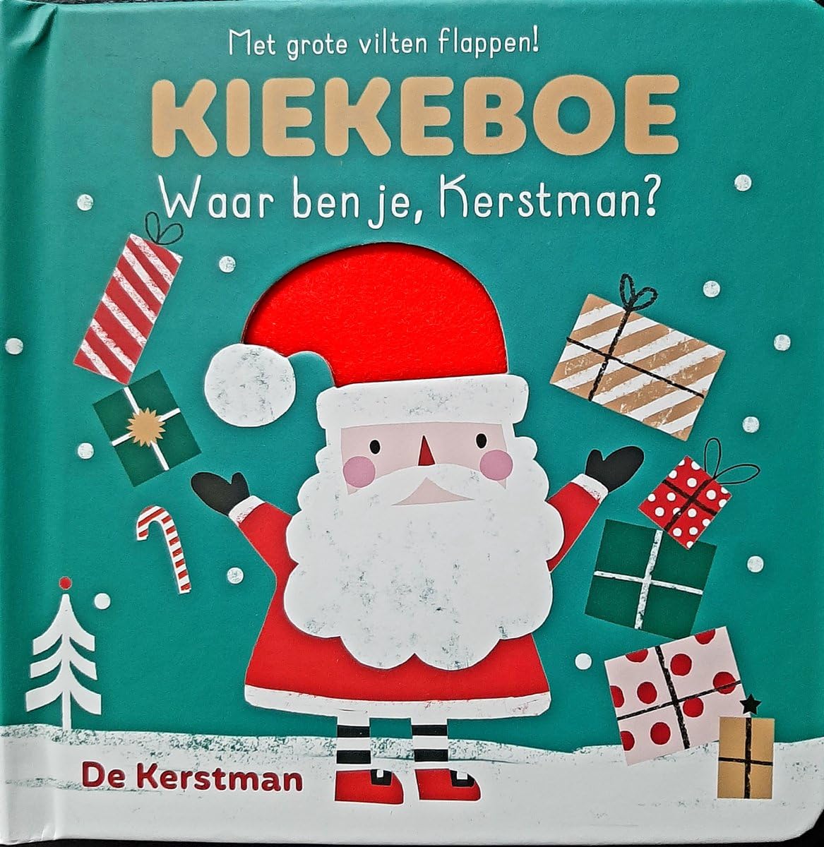 Met vilten flappen! Kiekeboe waar ben je?: Kerstman book