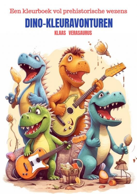 Dino-kleuravonturen: Een kleurboek vol prehistorische wezens Novels & Short Stories