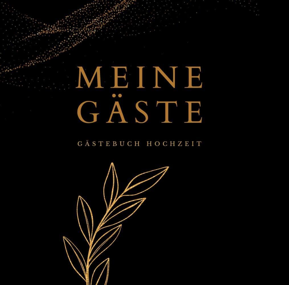 Meine Gäste- Gästebuch Hochzeit BLACK 78 Seiten, Premium Hardcover: "Schön, dass du mit uns feierst". Das besondere Ausfüllbuch für Fotos, Erinnerungen & Glückwünsche. Art & Literature Books