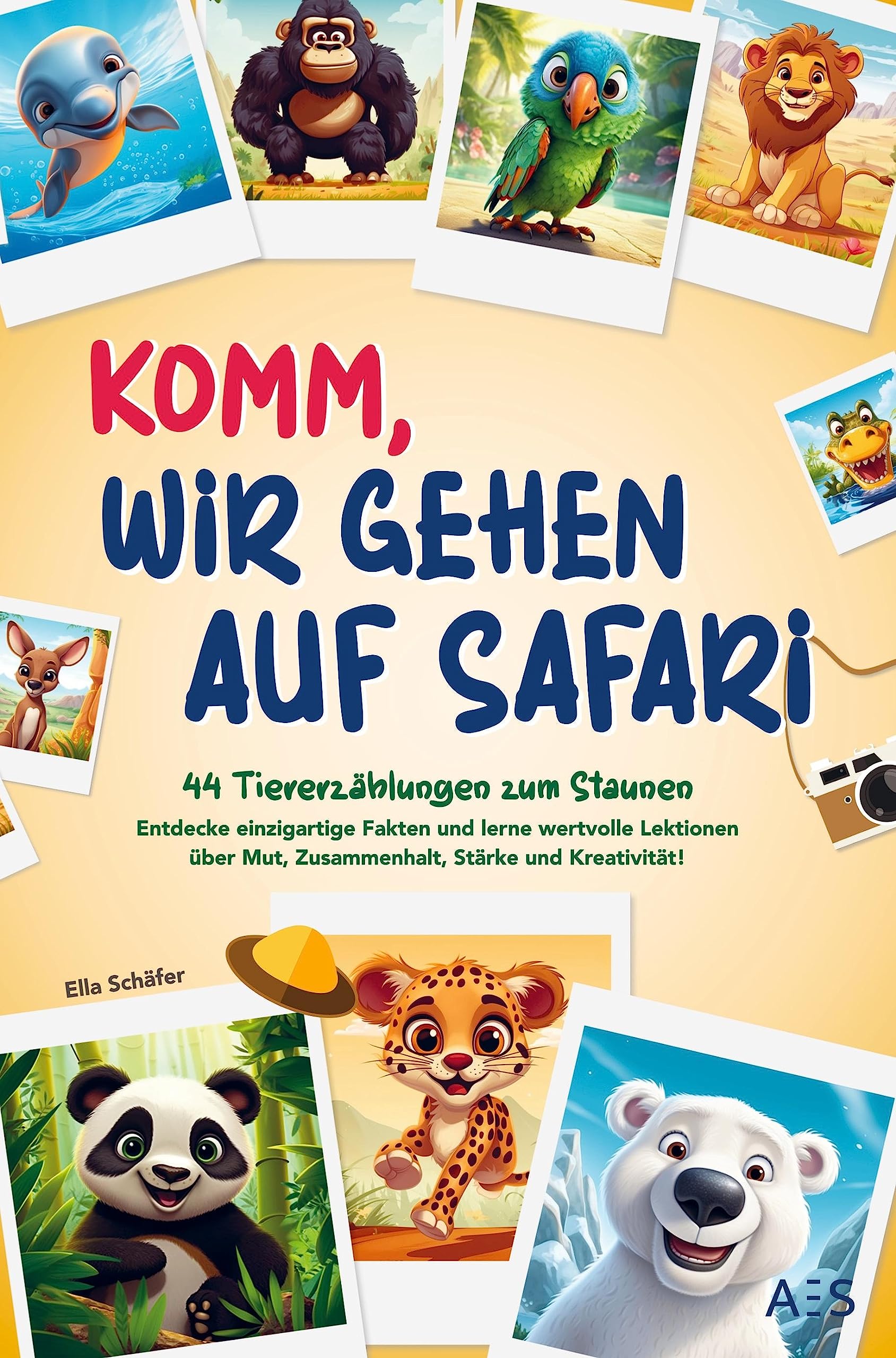 Komm, wir gehen auf Safari: 44 Tiererzählungen zum Staunen - Entdecke einzigartige Fakten und lerne wertvolle Lektionen über Mut, Zusammenhalt, Stärke und Kreativität! Children's books