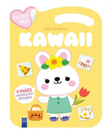 Colle et colorie kawaii : le lapin de Pâques book
