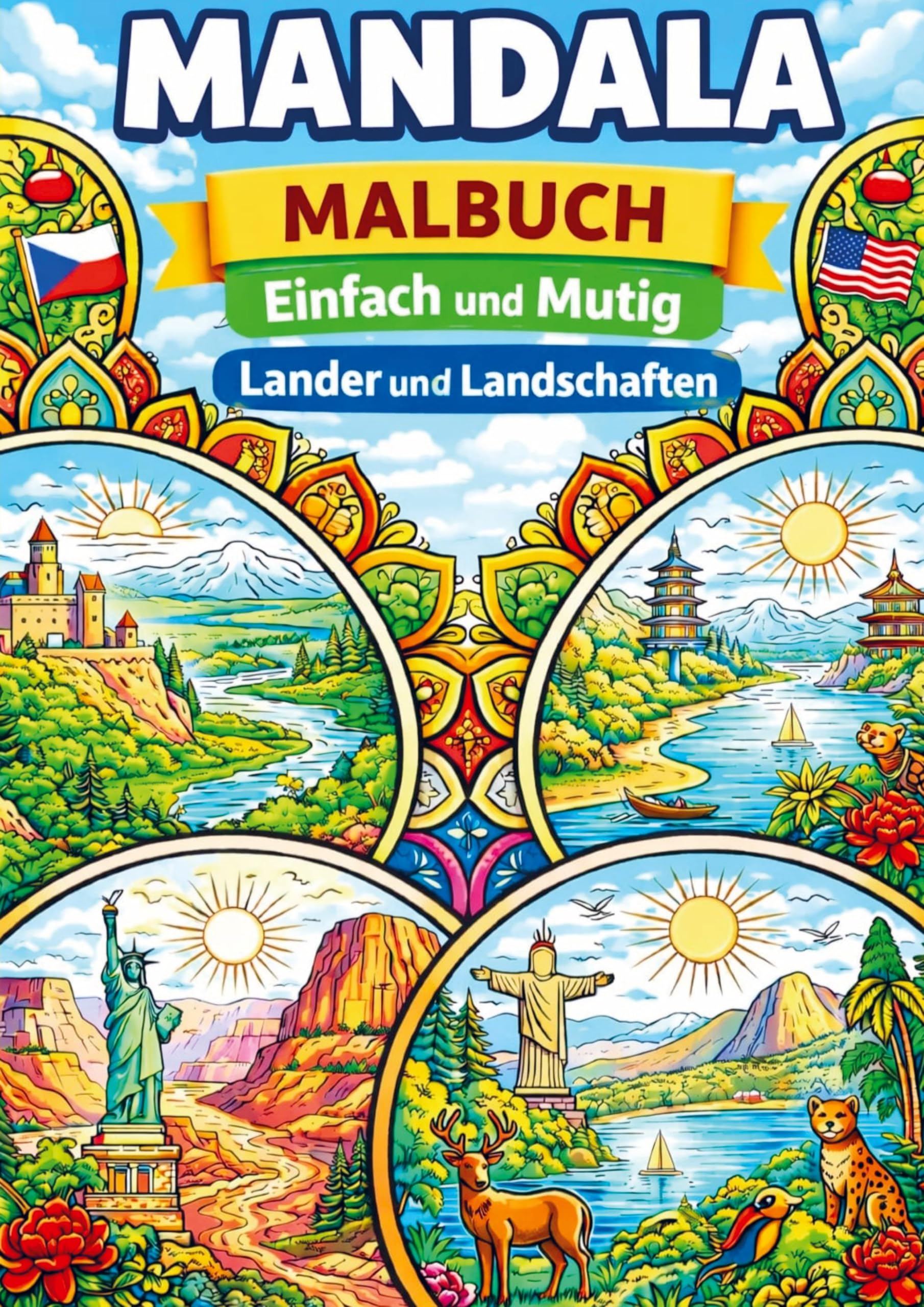 Mandala Malbuch, Länder und Landschaften (Einfach und Mutig) Hobbies & Crafts